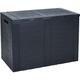 idooka Compact Parcel Box Outdoor 170L Anthracite - Waterproof Plastic Outdoor Storage Box for Small Patio, Balcony, Garden, Garage, Shed - Lockable Storage Boxes with Lids (Padlock Not Supplied)