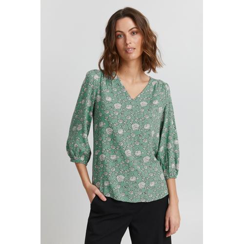 „Shirtbluse FRANSA „“Fransa FRFAMERL 1 Blouse – 20610390″“ Gr. s, grün (malachite green mix) Damen Blusen“