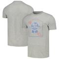 Men's American Needle Heather Gray Pabst Blue Ribbon Vintage Fade T-Shirt