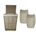 The wicker store Foldable Natural Seagrass Laundry Basket Wicker/Rattan in Brown/White | 24.5 H x 16 W x 12 D in | Wayfair SG052022