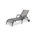 Kettler USA Wrought Iron Multi Position Lounger w/ Wheels Metal in Gray | 45 H x 32 W x 74 D in | Outdoor Furniture | Wayfair C6823-0200