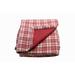 Poyet Motte Wool Reversible Blanket Medium Weight Flannel/Wool in Red/Pink | 96 H x 108 W in | Wayfair WFL-RED-KG