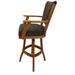 Tobias Designs Classic 30" Solid Wood Bar Stool - Mojave Grey - Black Wood/Upholstered in Black/Brown | 48 H x 21 W x 20 D in | Wayfair