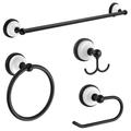 Design House Savannah 4 - Piece Bathroom Hardware Set Metal in White/Black | Wayfair 188425