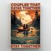 Trinx Couples That Kayak Together - 1 Piece Rectangle Gr Couples That Kayak Together On Canvas Graphic Art Canvas in Brown | Wayfair