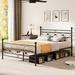 Lark Manor™ Arriella Metal Platform Bed No Box Spring Needed Metal in Black/Gray | 43 H x 61 W x 86 D in | Wayfair 0A01547FC15246AC99C27F3B60EDDCE4