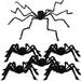 The Holiday Aisle® 6PCS Hallowen Hairy Realistic Spiders in Black | 78.74 W x 78.74 D in | Wayfair D1A5801713AC4245A15C1450C697D4CA