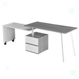 HomeViewto 57.97" W L-Shaped Computer Desk Multi-positional Office Desk Wood/Metal in Brown/Gray | 29.97 H x 57.97 W x 48.51 D in | Wayfair