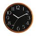 Latitude Run® Darnetta Wood Wall Clock Wood in Black/Blue/Brown | 12 H x 12 W x 2 D in | Wayfair 6D2F5D8541A1437BADE9AF83D51196A7