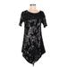 Yoana Baraschi Casual Dress - Mini Scoop Neck Short sleeves: Black Dresses - Women's Size Small