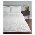 Fox & Ivy Oversized White Seersucker Duvet Set Superking