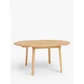 John Lewis Notch Round 4-6 Seater Extending Dining Table, Oak