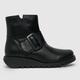 Fly London slik buckle ankle boots in black