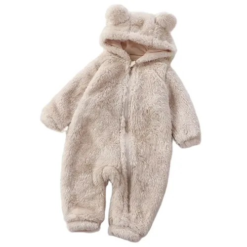 2023 Baby Mädchen Jungen Winterkleid ung Schnee anzug Teddybär Stram pler Outfit Neugeborene Fleece