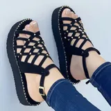 2023 Sandals Women Gladiator Flat Heels Sandals Summer Shoes Women Ankle Strap Platform Sandals