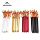 Mounthiker 8pcs Aluminum Alloy Tent Pegs Nail with Rope Camping Hiking Equipment Outdoor Traveling
