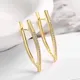 18k Earring Real Gold Stud Earring Original Diamond Jewelry Gemstone Orecchini Bohemia Aros Mujer