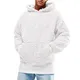 Sweat à capuche Sherpa à manches longues pour hommes pull flou sourire polaire document solide