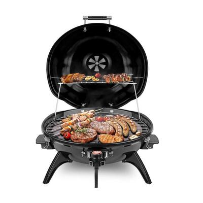Elexnux Portable Metal Electric BBQ Grill with Removable Stand for Indoor & Outdoor Use