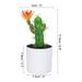 6.9"x2" Artificial Cactus Fake Flowering Cactus Decor Faux Succulents Plants - Green