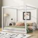 King Size Floor Canopy Platform Bed with Support Legs