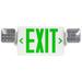 LEDONE LED Exit Sign & Emergency Light, Green Exit Light, Back up Battery Lighting, UL, 5 Pack - 19.69