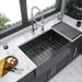 Farmhouse 30''/33''/36'' Black Kitchen Sink Stainless Steel Deep Single Bowl Sinks