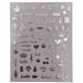 Impressed 5 Sheets Luxury Nail Art Stickers 500+ Silver Customized Nail Decals for Fake Nail Charm Design Decoration and Salon Nails Accessories (Urban Silver)