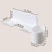 Use & Store Hair Dryer Holder Space Saving Blow Dryer Holder for Necklace Comb Blow Dryers - White