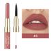 TUTUnaumb 2 IN 1 Lip Liner & Liquid Lipstick Red Lip Liner And Lipstick Lip Stain Crayon Gift For Women Long Lasting 24 Hour Matte Color Stay Lipstick Gloss With Lip 5ml Holiday Gifts Finder-F