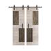 Coast Sequoia 48in./60in./72in./84in. x 84in. S Series Multi-Color Pine Wood Double Sliding Barn Door With Hardware Kit