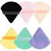 Powder Puff Make Up Colourful Triangle Loose Powder Puffs Reusable Make Up Puffs Beauty Make up Tool Cosmetic Foundation Soft powder sponge 6 pieces