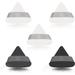 5 pcs Triangle Powder Puff Velour Puff For Loose Powder Soft Body Cosmetic Foundation Sponge Mineral Powder Wet Dry Makeup Tool Makeup Powder Puffs(Black and White)