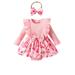 Newborn Baby Girls Christmas Clothes Outfits Plaid Romper Dress Long Sleeve Ruffle Onesie+Headband 0 3 6 9 12 Months Winter Outfit