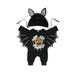 Baby Boys Girls Bat Wing Halloween Romper Jumpsuit Bodysuit + 3D Ear Hat Newborn Outfits Set Costume Clothes