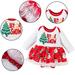 Godderr 0-18M Newborn Girls Christmas Clothes Dress Romper Cartoon Jumpsuit Autumn Winter Cotton Long Sleeve Jumpsuit Casual Dress