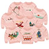 Godderr 2-8Y Toddler Girls Christmas Sweatshirt for Kids Pullove Crewneck Sweatshirt Long Sleeve Sweater Cozy Autumn Warm Winter Sweatshirt