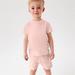 Wavsuf Newborn Outfits Set Comfort Short Sleeve Solid Cotton Shorts Pink Clothes Sets Size 13-14 Years