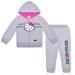 Hello Kitty Girls Zip Up Hoodie and Jogger Pants Set for Infant Toddler Little and Big Kids - Grey/Pink