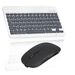 Rechargeable Bluetooth Keyboard and Mouse Combo Ultra Slim Full-Size Keyboard and Mouse for Xiaomi Mi 11 Ultra and All Bluetooth Enabled Mac/Tablet/iPad/PC/Laptop - Shadow Grey with Black Mouse