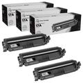 LD Products Compatible Toner Cartridge Replacement for HP 17A CF217A (Black 3-Pack)
