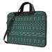 ZNDUO Flat African Design Green Pattern Laptop Bag 13 inch Business Casual Durable Laptop Backpack