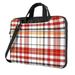 ZNDUO Scottish Red Check Pattern Laptop Bag 13 inch Business Casual Durable Laptop Backpack