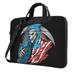 ZNDUO Reaper American Flag Pattern Laptop Bag 13 inch Business Casual Durable Laptop Backpack
