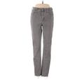 Madewell Jeans - Low Rise Straight Leg Denim: Gray Bottoms - Women's Size 26 - Dark Wash