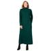 Plus Size Women's Mockneck Dress by Woman Within in Emerald Green (Size 3X)