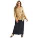 Plus Size Women's Shimmery Side-Gathered Tunic by Jessica London in Gold (Size 22/24) Metallic Long Shirt