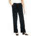 Plus Size Women's Wide-Leg Velour Pant by Woman Within in Black (Size 1X)