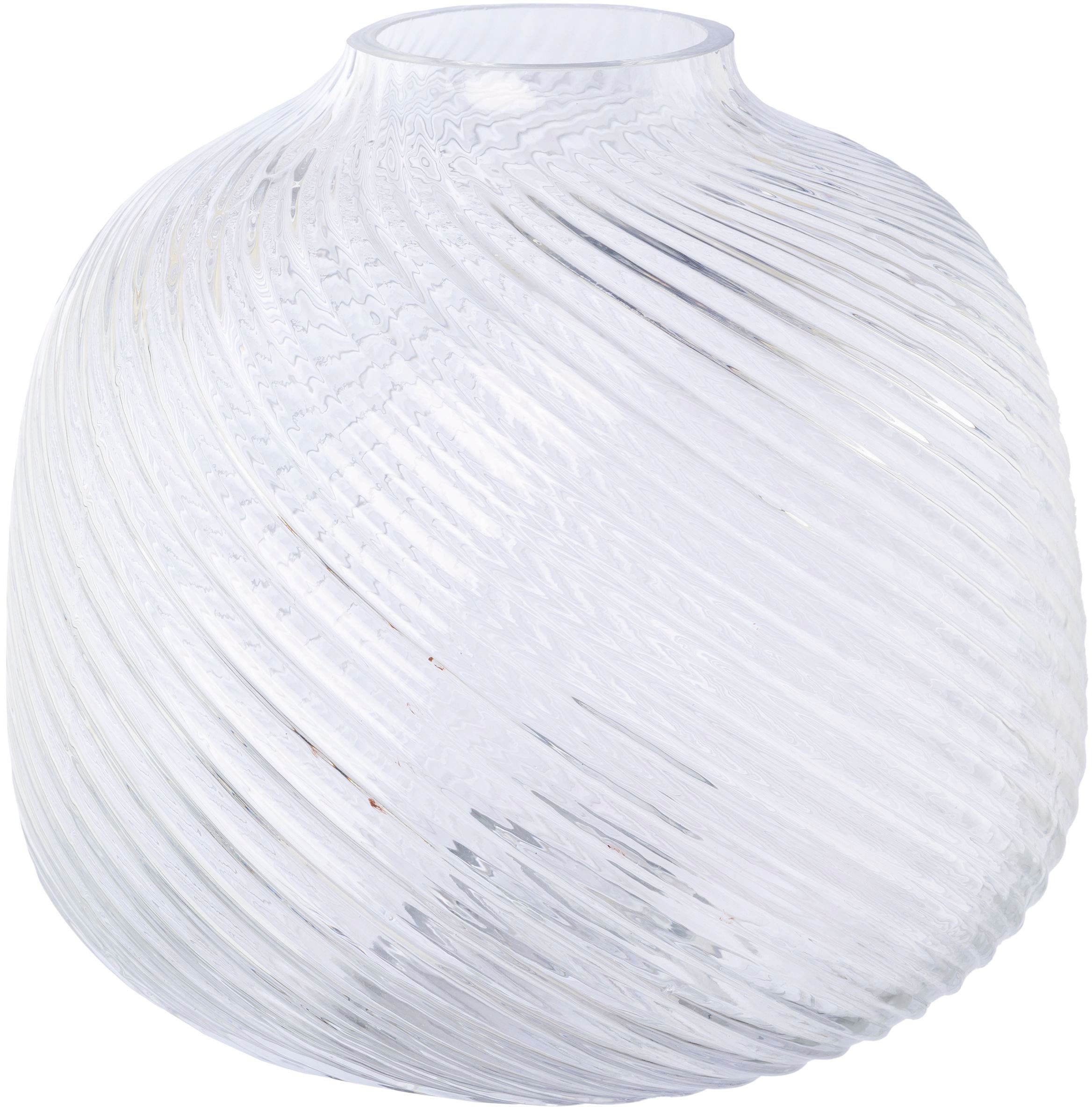 Tischvase HOME AFFAIRE "Marenne", transparent, H:20cm Ø:22,5cm, Glas, Vasen, aus Glas, mit wunderschönem Schliff