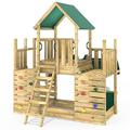 Rebo® Modular Wooden Climbing Frame Adventure Playset - M22 | OutdoorToys | Weather-resistant Kids' Outdoor Wooden Garden Play Equipment, Children's Jungle Gym